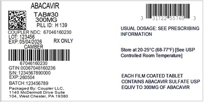 Label (31722 557 60 Abacavir 300mg 67046 1602 30)